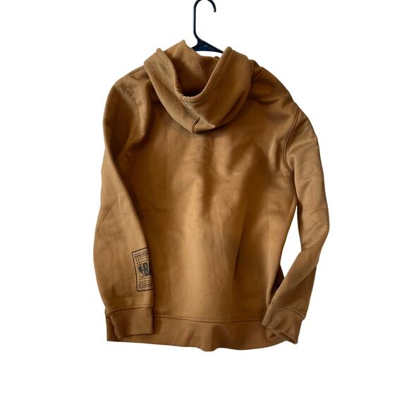 NBA Beige/Rust Hoodie Black Mens L - Picture 2 of 3